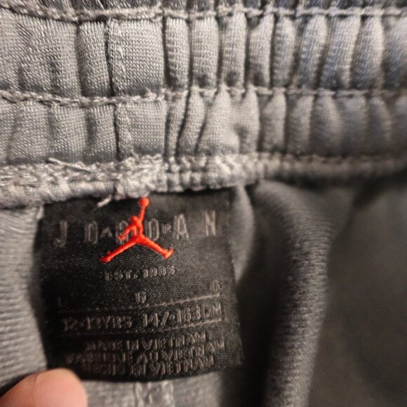 Jordan Air Track Jogger Pants Boys Large 12–13yrs Gray White Athletic - Picture 3 of 12